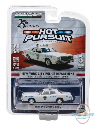 1:64 Hot Pursuit Series 25 1977 Plymouth Fury New York City Police Dep