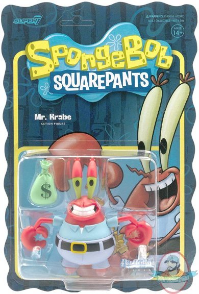 Spongebob Squarepants Mr Krabs ReAction Figure Super 7 