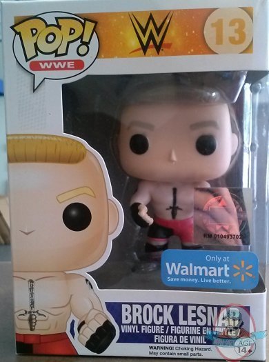 Pop! WWE: Brock Lesnar Vinyl Figure #13 Funko Damaged Package