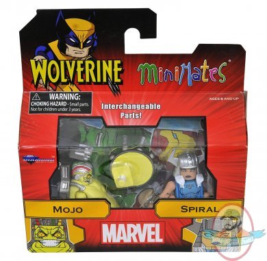  Marvel Minimates Wave 72 Wolverine Comic Mojo & Spiral 2-Pack Diamond