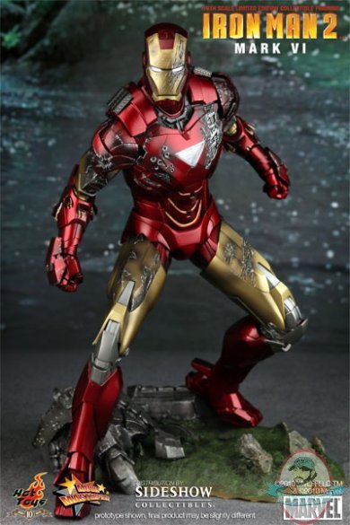 1/6 Scale Iron Man Mark VI 12 inch Figure by Hot Toys (Used)