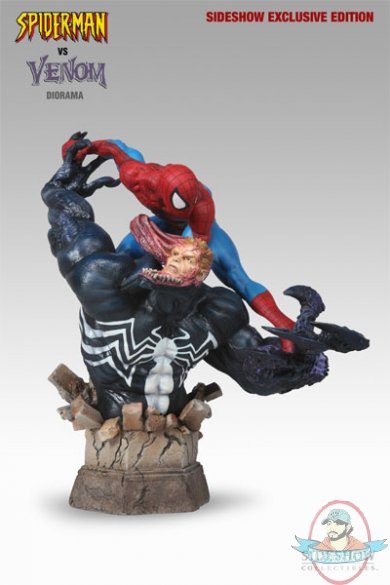 Marvel SpiderMan VS Venom Polystone Diorama Exclusive Sideshow JC