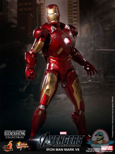 The Avengers Iron Man Mark VII 1/6 Scale Figure by Hot Toys Used