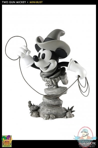 Disney Two Gun Mickey Polystone Bust by Enesco