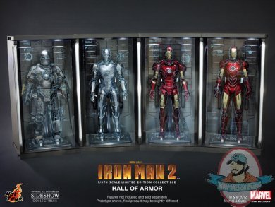 1/6 Scale Figure Environment Iron Man Hall of Armor Set of 4 Hot Toys