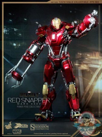 Marvel 1/6 Scale Iron Man Mark XXXV (35) Red Snapper Figure Hot Toys