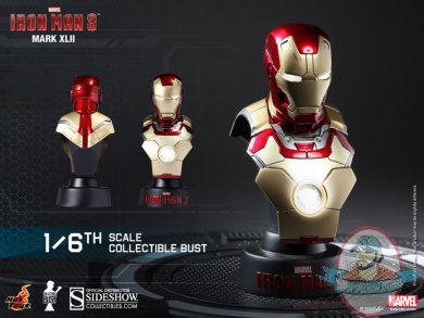 1/6 Scale Iron Man 3 Iron Man Mark 42 Collectible Bust Hot Toys