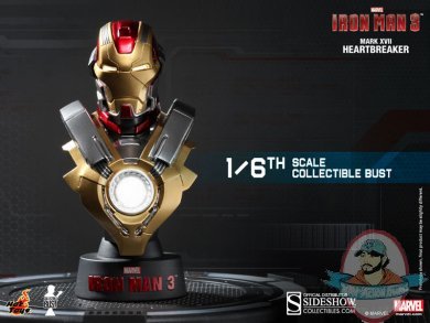 1/6 Iron Man Iron Man 3 Iron Man Mark 17 Collectible Bust Hot Toys