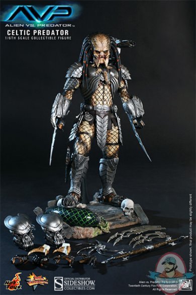 1/6 Movie Masterpiece Celtic Predator Collectible Figure Hot Toys Used