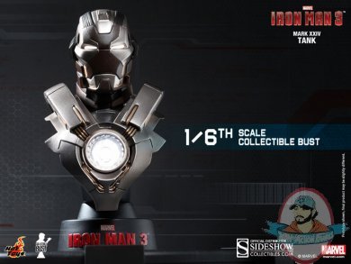 1/6 Iron Man Iron Man 3 Iron Man Mark 24 Tank Bust Hot Toys