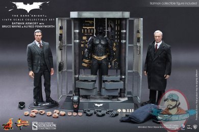 1/6 Scale The Dark Knight Batman Armory Bruce Wayne & Alfred Hot Toys