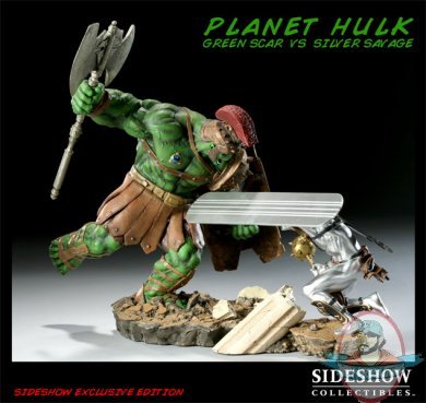 Planet Hulk Green Scar VS Silver Savage Sideshow Exclusive (Used)