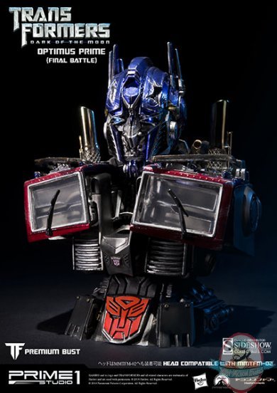 Transformers Optimus Prime Bust Dark of the Moon Battle Version 