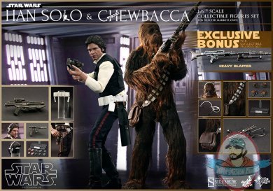 1/6 Star Wars Movie Masterpiece Han Solo & Chewbacca Set of 2 Hot Toys