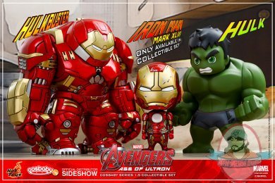 Marvel Avengers Age of Ultron Cosbaby Series 1.5 Set of 3 Hot Toys