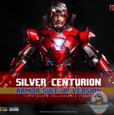 1/6 Iron Man 3 Silver Centurion Armor Suit Up MMS618 Hot Toys 909463