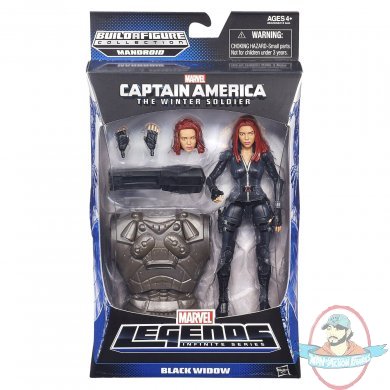 Captain America Marvel Legends Black Widow Figure 6 Inches Hasbro