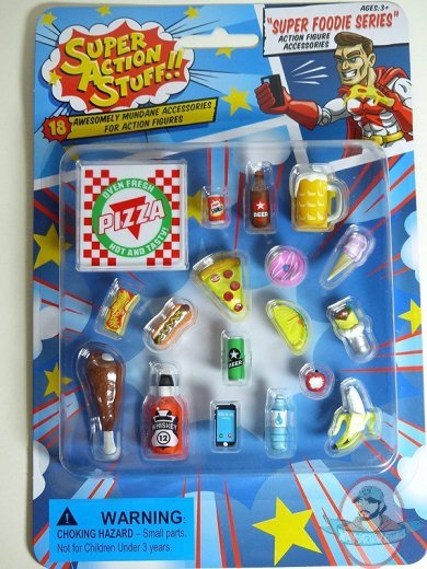 1/12  Super Action Stuff 18 Piece Super Foodie Accessories