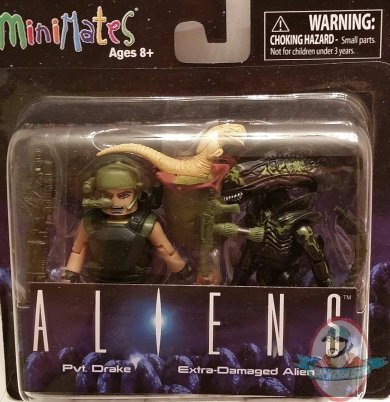 Aliens Minimates Pvt. Drake & Extra Damaged Alien Diamond Select