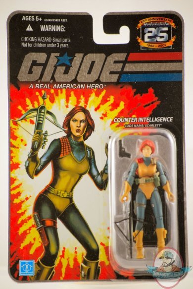 G.I. JOE Hasbro 25th Anniversary 3 3/4" Wave 4 Figure Scarlett 