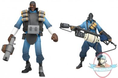 7" THE HEAVY figure TEAM FORTRESS 2 limited edition BLU neca BLUE w/IN-GAME CODE 
