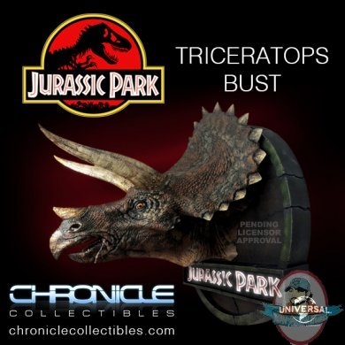 Jurassic Park 1:5 scale Triceratops Bust Chronicle Collectibles 