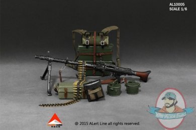 Alert Line 1:6 WWII Figure Accessories MG34 Machine Gun Suits AL-10005