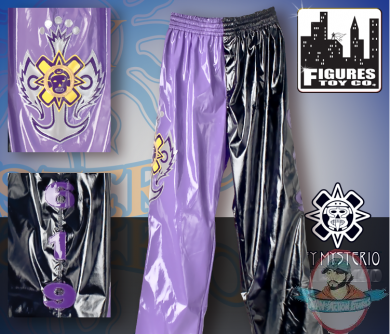 WWE Rey Mysterio 1/2 Black & 1/2 Purple Replica Pants
