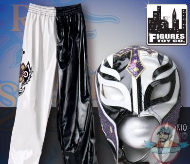 WWE Rey Mysterio Black & White Replica Kid Size Mask & Pants Combo