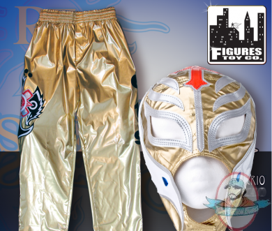 WWE Rey Mysterio Gold Replica Kid Size Mask & Pants Combo