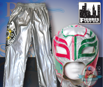 WWE Rey Mysterio Silver Replica Kid Size Mask & Pants Combo