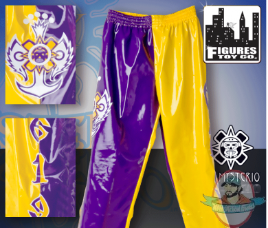 WWE Rey Mysterio 1/2 Yellow & 1/2 Purple Replica Pants