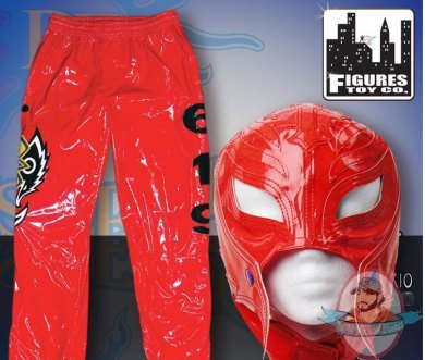 WWE Rey Mysterio Red Replica Kid Size Mask & Pants Combo
