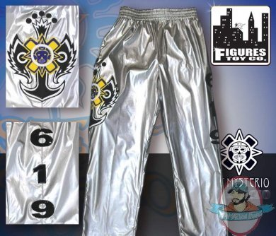 WWE Rey Mysterio Kid Size Silver Replica Pants 