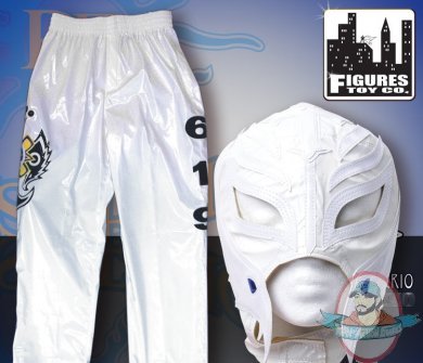WWE Rey Mysterio White Replica Kid Size Mask & Pants Combo