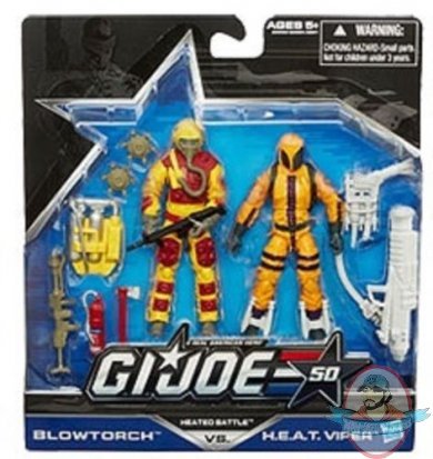 G.I. Joe 50th Anniversary Blowtorch & H.e.a.t. Viper 2 Pack Hasbro