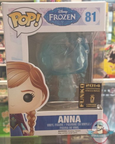 SDCC 2014 Disney Pop! Frozen Anna Clear Vinyl Figure Funko Exclusive