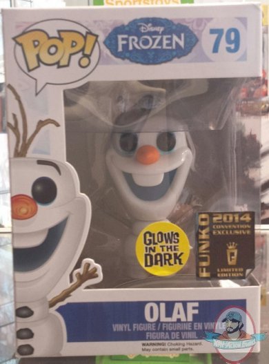 SDCC 2014 Disney Pop! Frozen Olaf Glow in the Dark Vinyl Figure JC