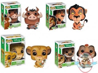 Pop! Disney: The Lion King Set of 4 Vinyl Figures by Funko 