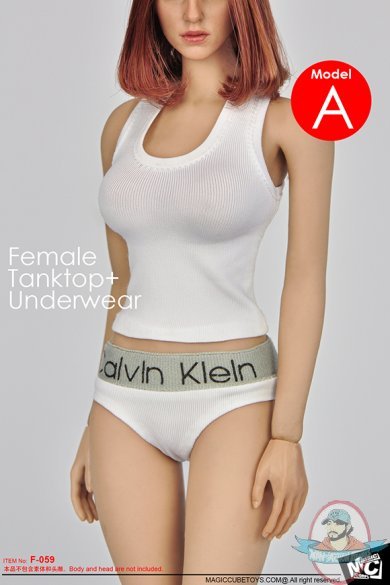 1/6 Figure Accessory Female White Tanktop + Underwear MC-F059A Mc Toys