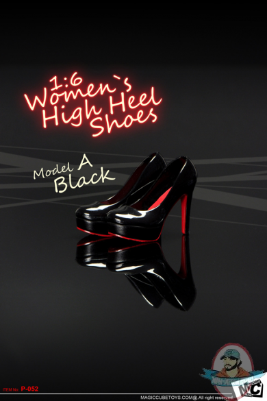 1/6 Figure Accessory Women`s High Heel Shoes Black MC-P052A Mc Toys
