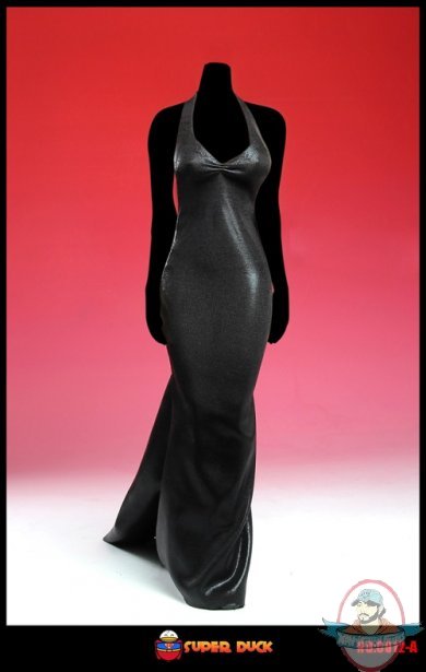 Super Duck 1/6 Figure Accessories Sex Mermaid Gown in Black SUD-C012A