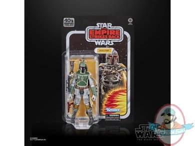 Star Wars Black ESB 40Th Anniversary Boba Fett Figure Hasbro 