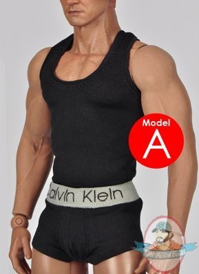 1/6 Figure Accessory Male Black Tanktop + Underwear MC-F058A Mc Toys