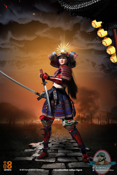 1/6 i8-001A Female Samurai RIN Red Armor & Black Armor Version i8TOYS