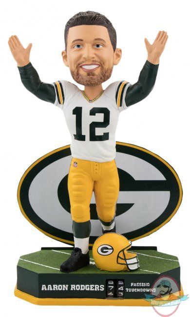 NFL Aaron Rodgers Passing Touchdowns Tracker BobbleHead Forever 