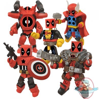SDCC 2013 Exclusive Marvel Minimates Deadpools Assemble Set of 4 