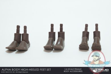 1/6 Scale African Female Heeled Feet Set by Triad Toys