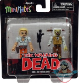 The Walking Dead Minimates Andrea & Stabbed Zombie Diamond Select