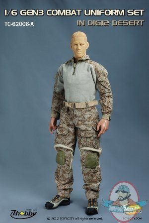 1:6 Scale Gen3 Combat Uniform Set in Digi2 Desert by Toys City